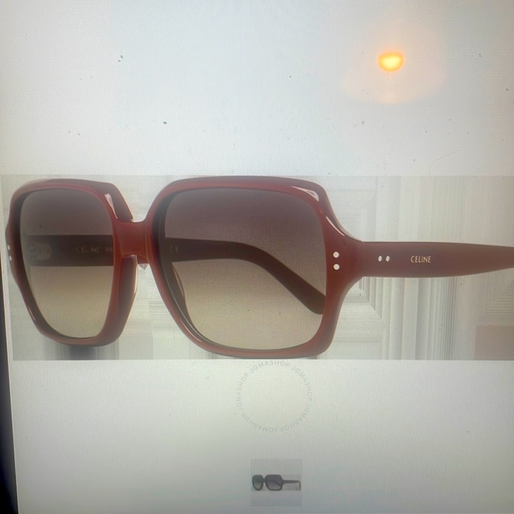 Brand New, Never Worn Beautiful Red/Burgundy Celine Sunglasses 🕶️ with case